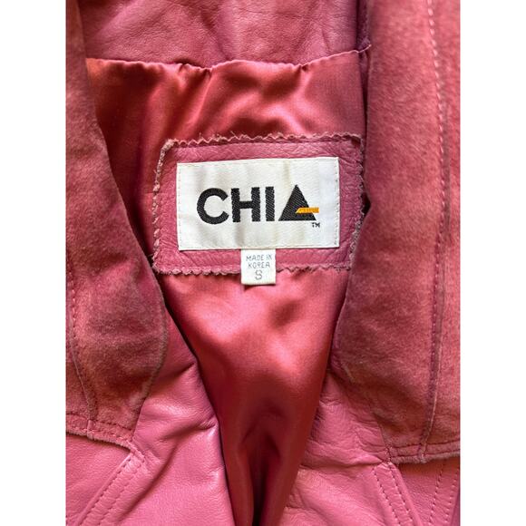 Vintage 80s Mauve Pink Leather Suede Jacket StreetWear Street Style FlyGirl Alt - Picture 11 of 12
